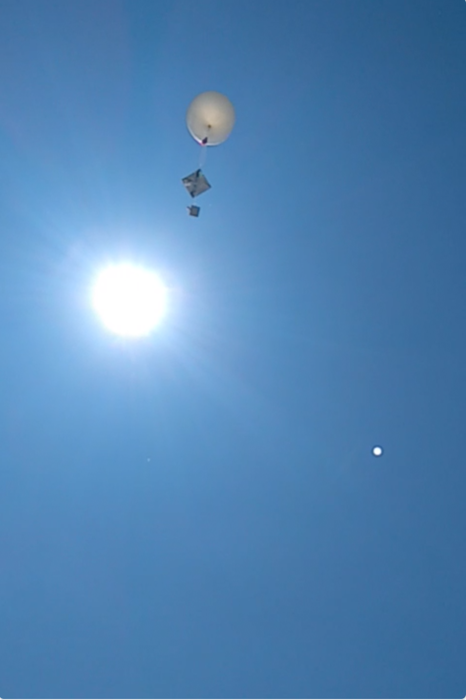 Collège. Un ballon-sonde pour des vues aériennes